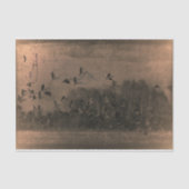 Geese Antiek bruine textuur Tissuepapier (Voorkant)