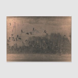 Geese Antiek bruine textuur Tissuepapier