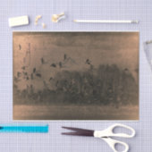 Geese Antiek bruine textuur Tissuepapier (Craft)