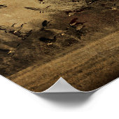 Geese  Antiek Sepia Wildlife Texture Poster (Hoek)