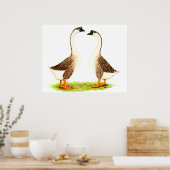 Geese: Bruin Chinees Poster (Keuken)