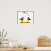 Geese: Bruin Chinees Poster (Keuken)