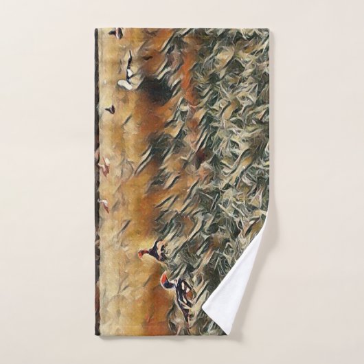 Geese en Duck Roam Art Bad Handdoek (Handdoek)