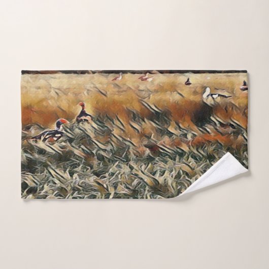 Geese en Duck Roam Art Bad Handdoek (Handdoek)