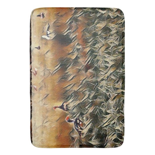 Geese en Duck Roam Art Badmat (Voorkant Verticaal)