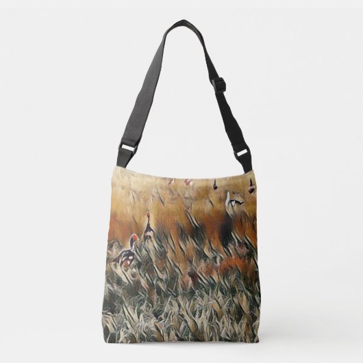Geese en Duck Roam Art Crossbody Tas (Voorkant)