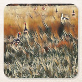 Geese en Duck Roam Art Kartonnen Onderzetters (Voorkant)