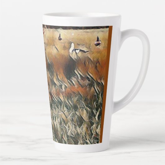 Geese en Duck Roam Art Latte Mok (Rechts)