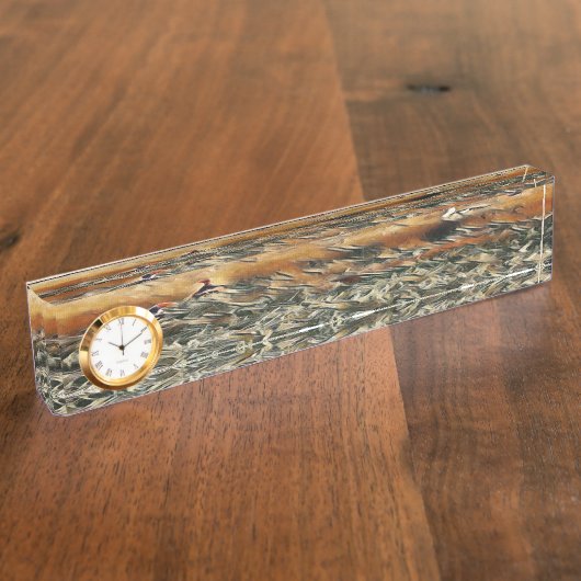 Geese en Duck Roam Art Naambordje (Zijkant)