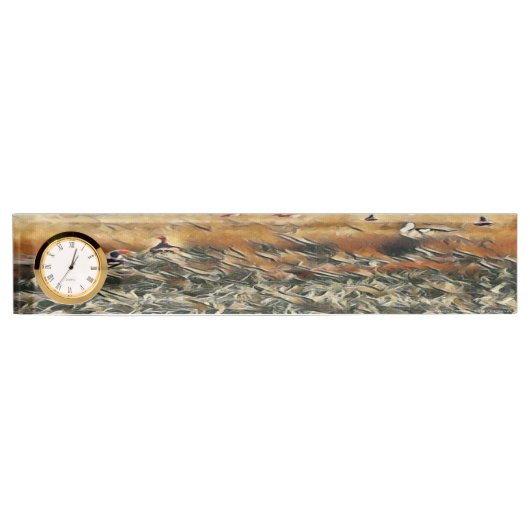 Geese en Duck Roam Art Naambordje (Voorkant)