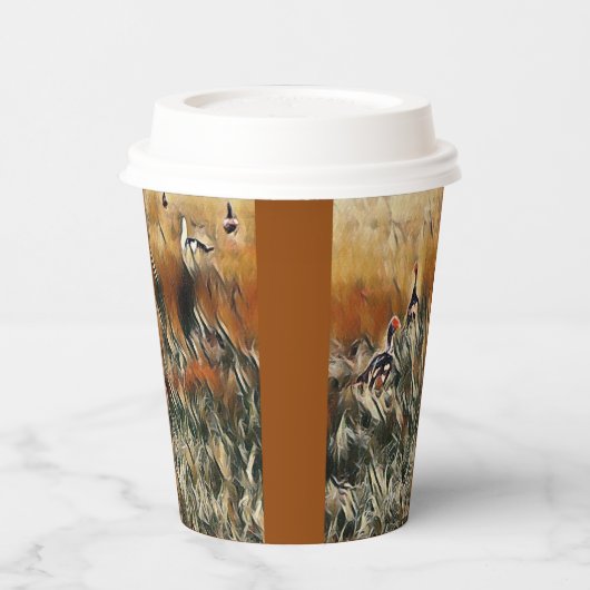 Geese en Duck Roam Art Papieren Bekers (Links)