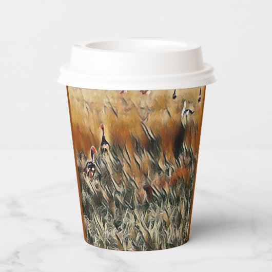 Geese en Duck Roam Art Papieren Bekers (Achterkant)