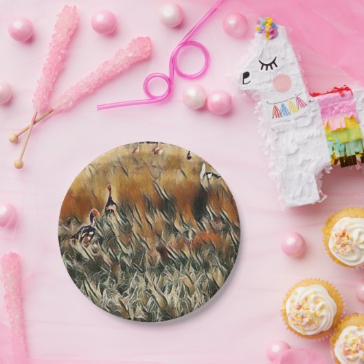 Geese en Duck Roam Art Papieren Bordje (Feest)