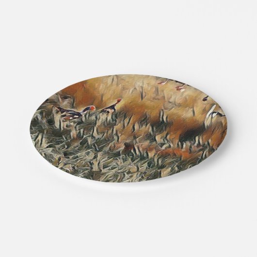 Geese en Duck Roam Art Papieren Bordje (Gekanteld)