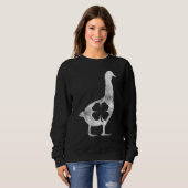 Geese Goose St Patrick's Day Shamrock Irish Lucky Trui (Voorkant volledig)