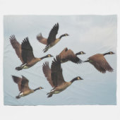 GEESE in DE VLUCHT Fleece Deken (Voorkant (Horizontaal))