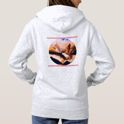 Geese in roze hoodie (Achterkant)