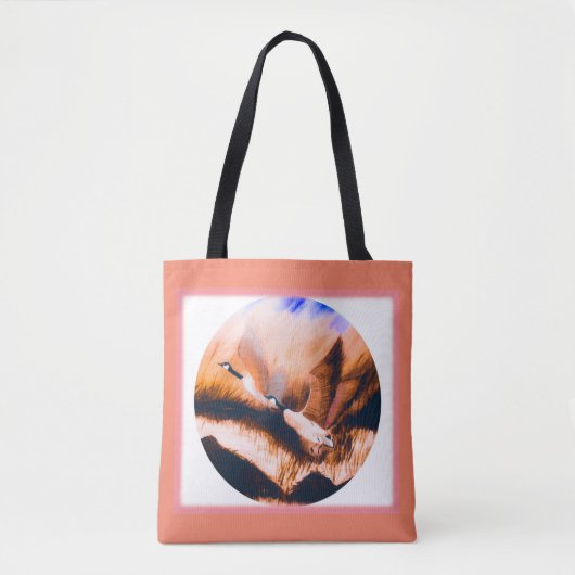 Geese in roze tote bag (Voorkant)