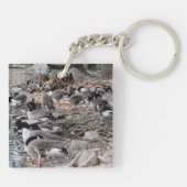 Geese in the Park Key Chain Sleutelhanger (Achterkant)