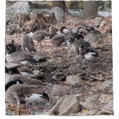 Geese in the Park Shower Curtain Douchegordijn (Voorkant)