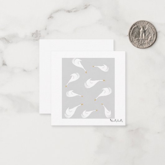 Geese notitiekaarten notitiekaartje (Voorkant / Achterkant in situ)