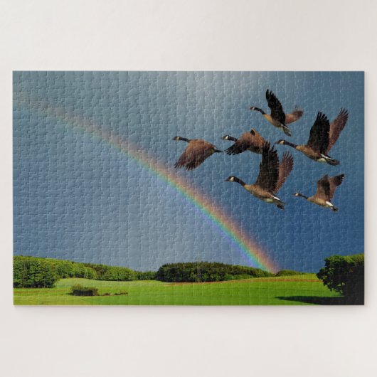 GEESE OVER DE RAINBOW LEGPUZZEL (Horizontaal)