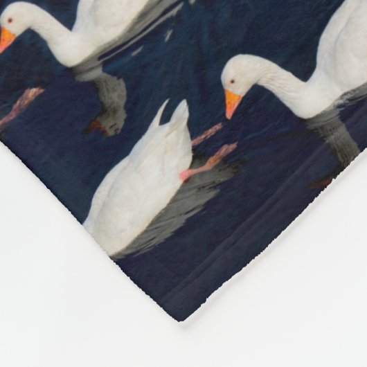 Geese Patroon Fleece Deken (Hoek)
