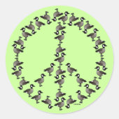 Geese symbool ronde sticker (Voorkant)