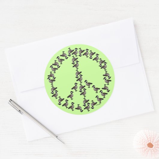 Geese symbool ronde sticker (Envelop)
