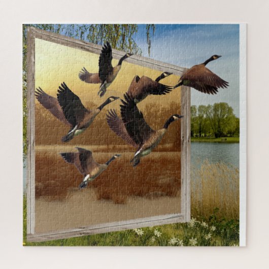 GEESE UIT HET AFBEELDING LEGPUZZEL (Verticaal)