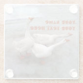 Geese wit glazen onderzetter (Achterkant)