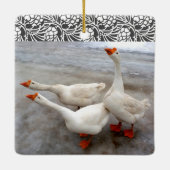 Geese wit keramisch ornament (Achterkant)
