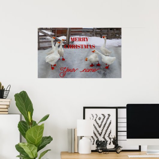 Geese wit poster (Thuiskantoor)