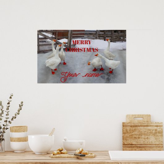 Geese wit poster (Keuken)