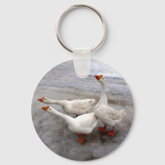 Geese wit sleutelhanger (Voorkant)