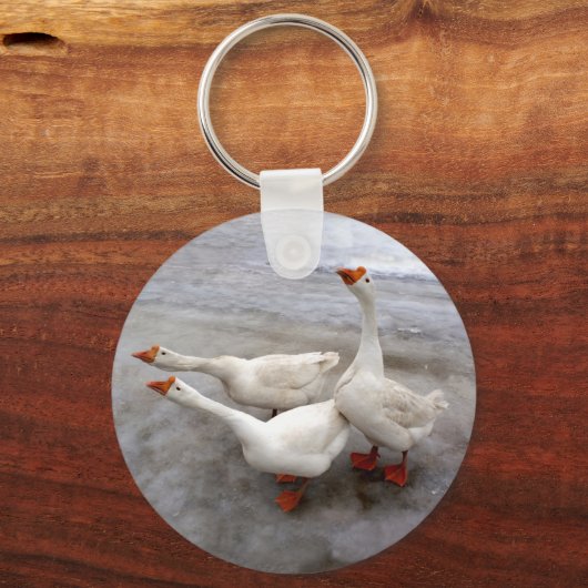 Geese wit sleutelhanger (Voorkant)