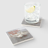 Geese wit stenen onderzetter (Zijkant)