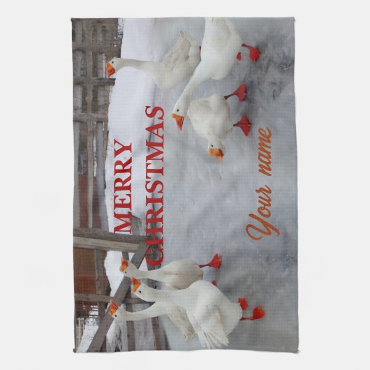 Geese wit theedoek (Verticaal)