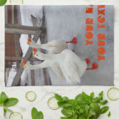 Geese wit theedoek (Gevouwen)