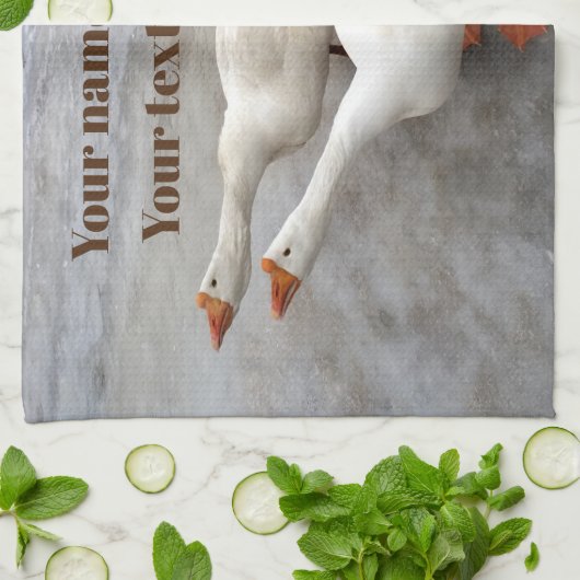 Geese wit theedoek (Gevouwen)