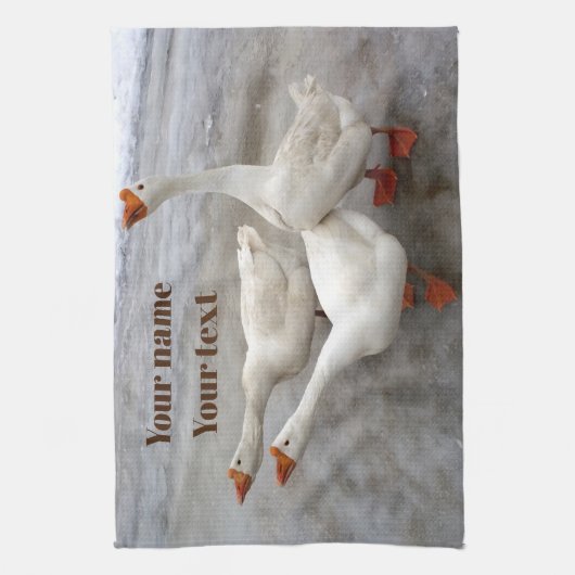 Geese wit theedoek (Verticaal)