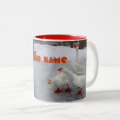 Geese wit tweekleurige koffiemok (Voorkant rechts)