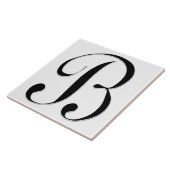 Geessele Letter B in Black Monogram Tegel Tegeltje (Zijkant)