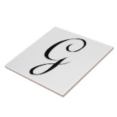 Geessele Letter G in Black Monogram Tegel Tegeltje (Zijkant)