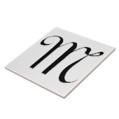 Geessele Letter M in Black Monogram Tegel Tegeltje (Zijkant)