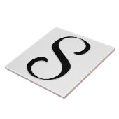 Geessele Letter S in Black Monogram Tegel Tegeltje (Zijkant)