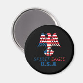 Geest adelaar USA vlag Magneet (Voorkant / Achterkant)