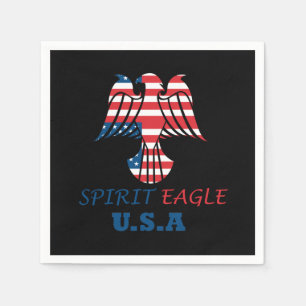 Geest adelaar USA vlag Servet