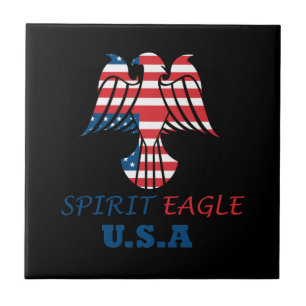 Geest adelaar USA vlag Tegeltje