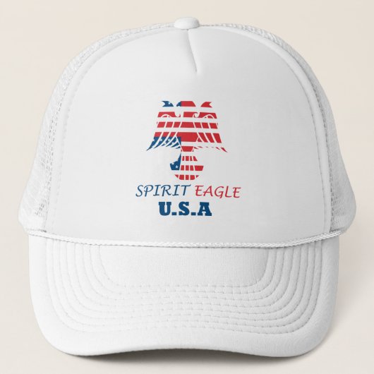 Geest adelaar USA vlag Trucker Pet (Voorkant)